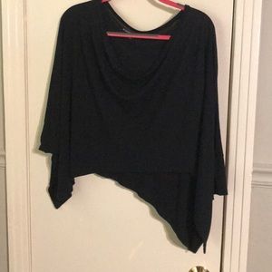 Black flowy crop top